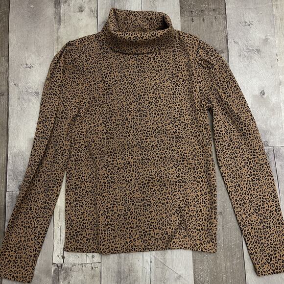 Gap Girls Brown Corduroy Skirt & Animal Print Ribbed Turtleneck Top Lot Size M - Picture 9 of 15
